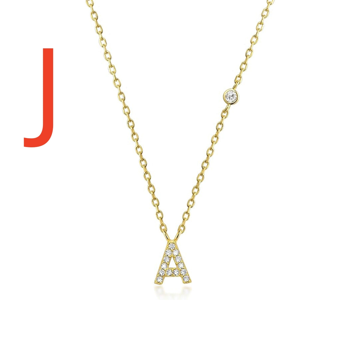 Fashion Jewelry Luxury Gold Color A-Z 26 Letters Necklace CZ Pendant for Women Cute Initials Name Necklace Fashion Party Wedding Jewelry Gift