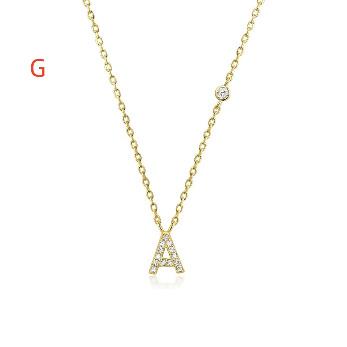 Fashion Jewelry Luxury Gold Color A-Z 26 Letters Necklace CZ Pendant for Women Cute Initials Name Necklace Fashion Party Wedding Jewelry Gift