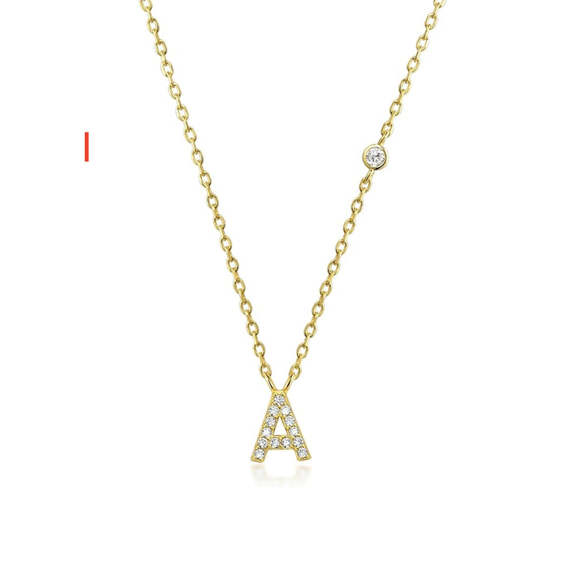 Fashion Jewelry Luxury Gold Color A-Z 26 Letters Necklace CZ Pendant for Women Cute Initials Name Necklace Fashion Party Wedding Jewelry Gift