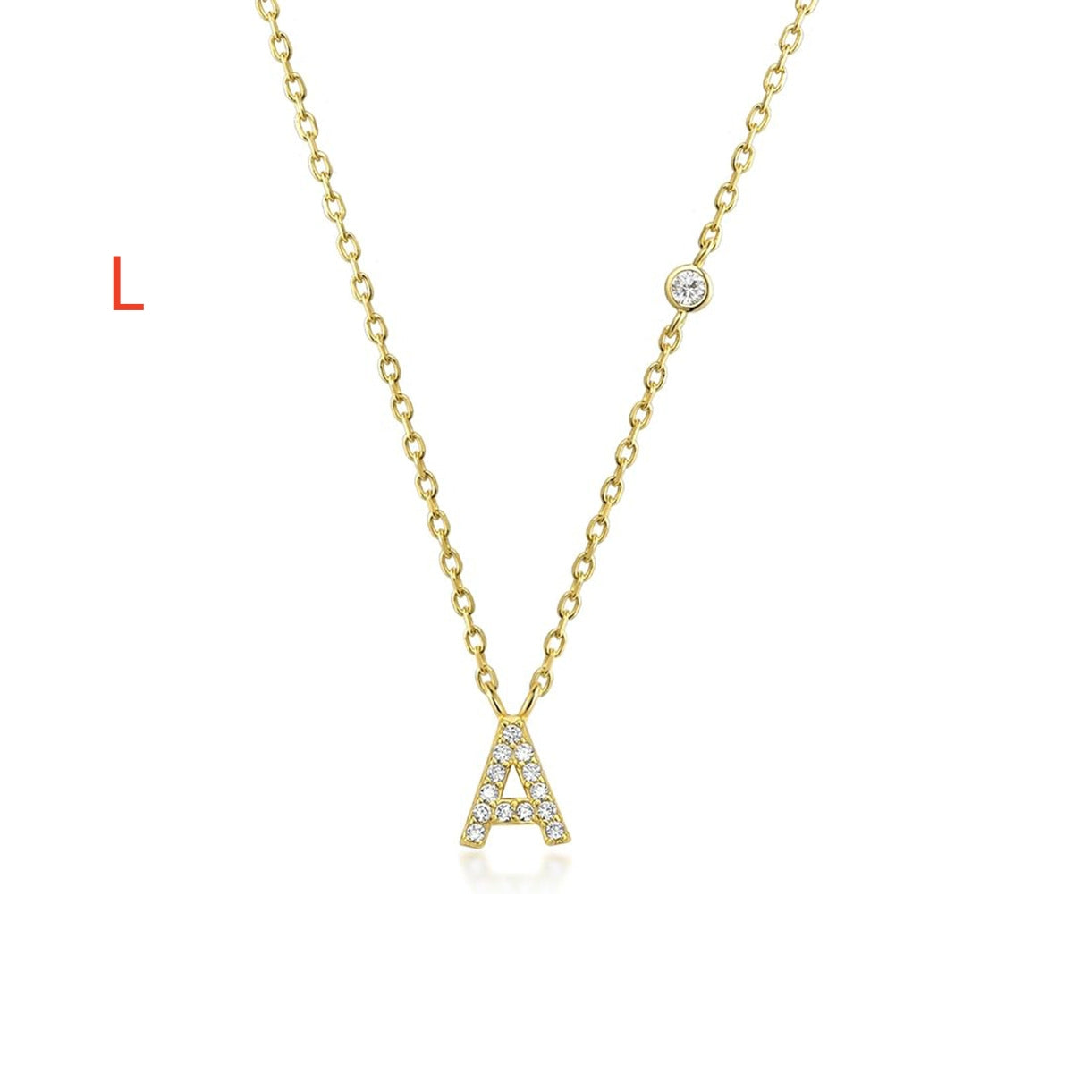 Fashion Jewelry Luxury Gold Color A-Z 26 Letters Necklace CZ Pendant for Women Cute Initials Name Necklace Fashion Party Wedding Jewelry Gift