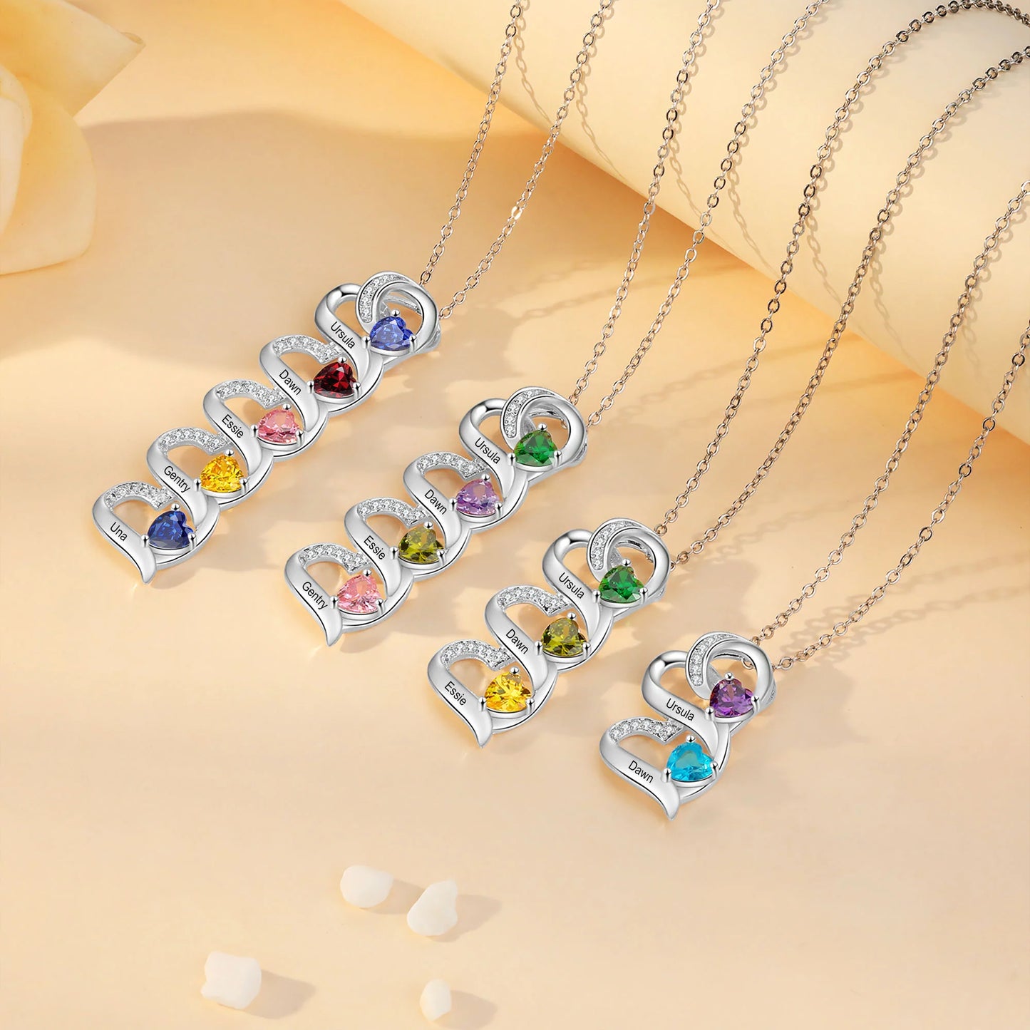 Custom Name Birthstone Necklace